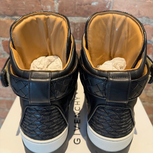 Givenchy Tyson High-Top Sneakers – Black Woven Leather Size 41 (US 8) | w/ Box - Picture 5 of 7
